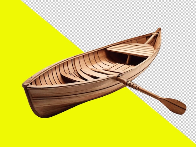 PSD psd di una barca di legno su uno sfondo trasparente