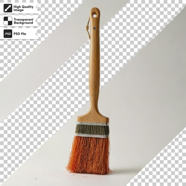 PSD psd wooden brush for cleaning on transparent background with editable mask layer