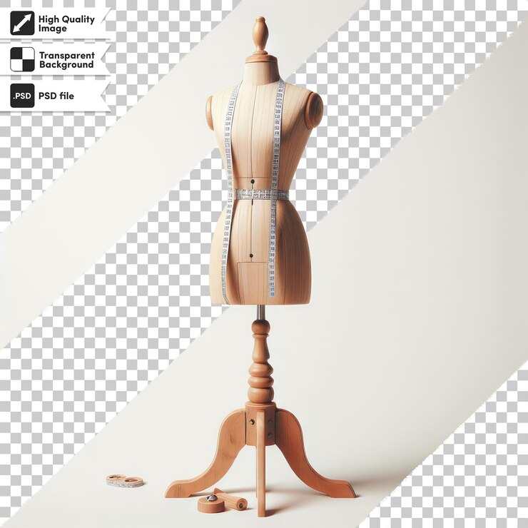 PSD psd wooden mannequin on transparent background