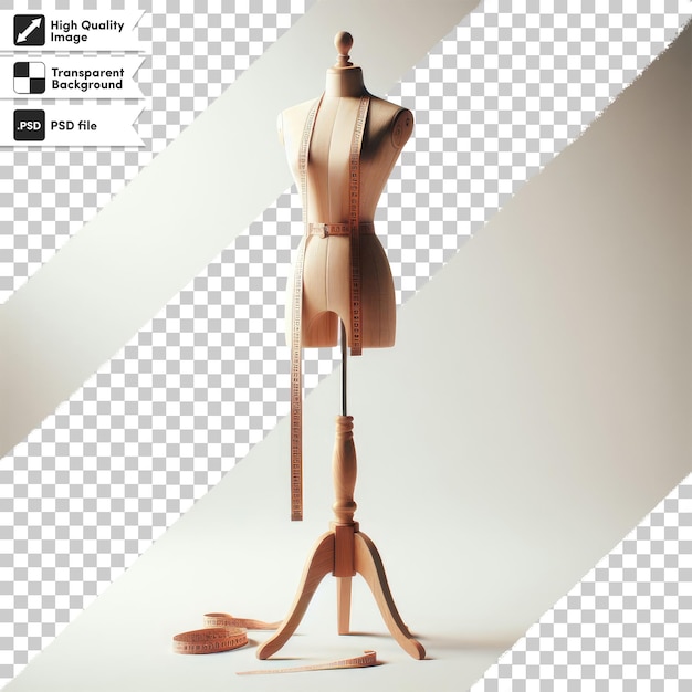 PSD psd wooden mannequin on transparent background