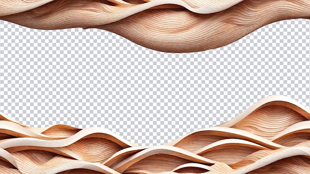 PSD psd wooden waves on isolated background