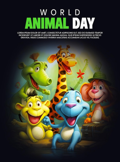 PSD psd world animal day social media post template