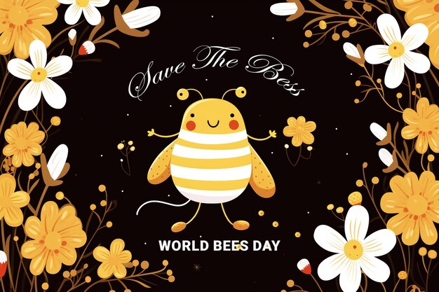 PSD psd world bees day background