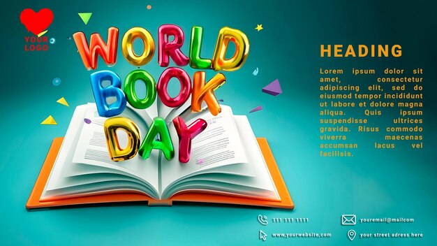 PSD world book day banner