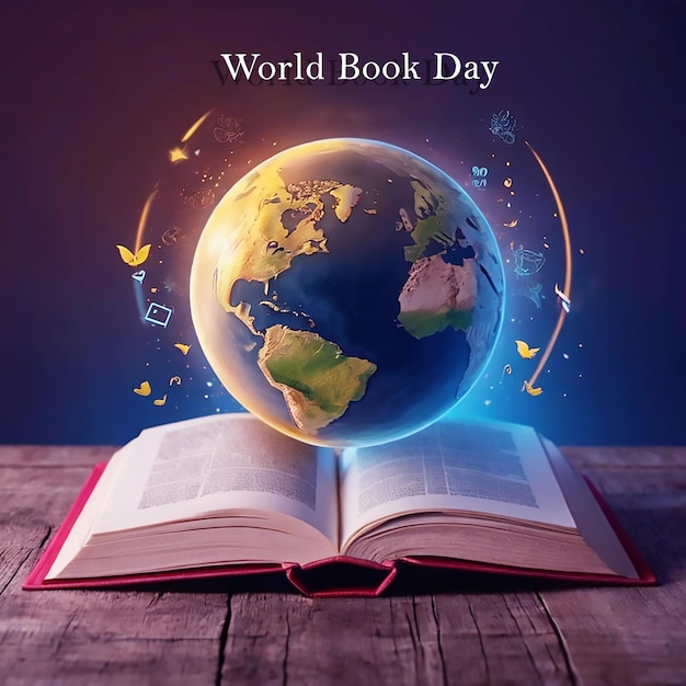 PSD psd world book day designed to greeting or celebrate world book day