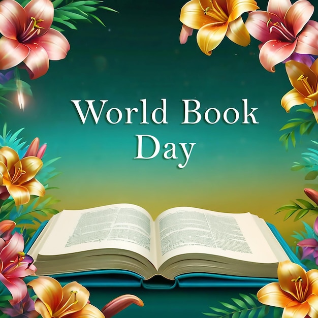 PSD psd world book day designed to greeting or celebrate world book day