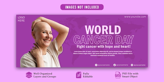 PSD psd world cancer day banner template