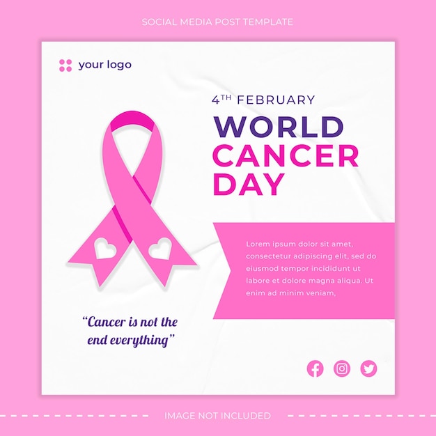 PSD psd world cancer day social media post template