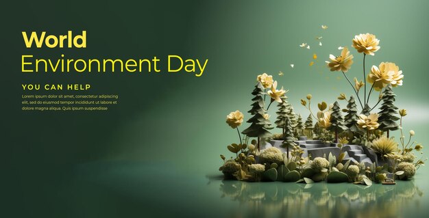 PSD 세계 환경의 날 포스터 배너