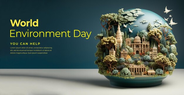 Psd world environment day poster banner