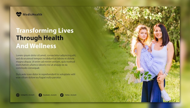 PSD psd world health day horizontal banner template