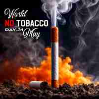 PSD psd world no tobacco day no smoking concept template design generated by ai