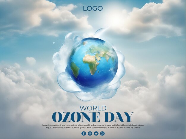 PSD world ozone day Instagram post social media template