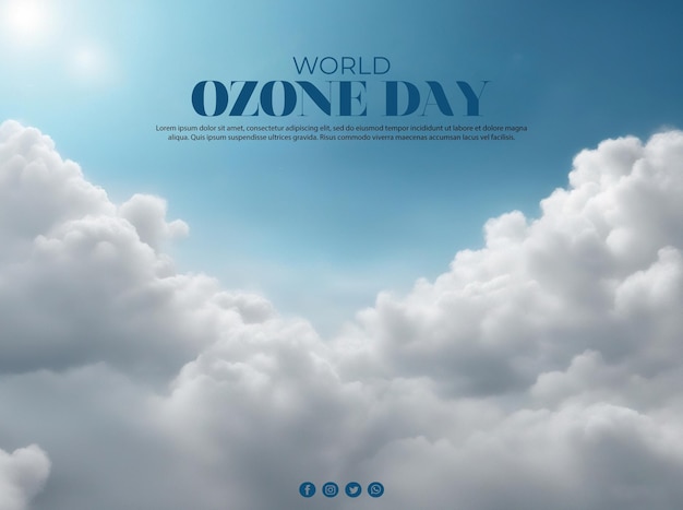 PSD modello di social media post instagram per la giornata mondiale dell'ozono psd