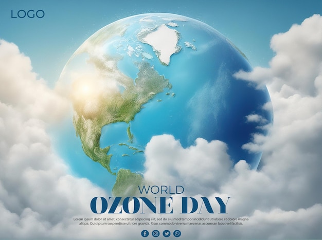 PSD world ozone day Instagram post social media template