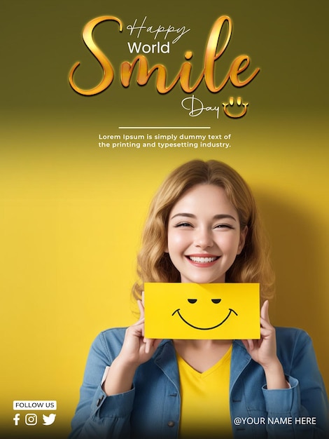 PSD psd world smile day social media post design