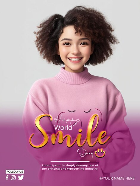 PSD psd world smile day social media post design