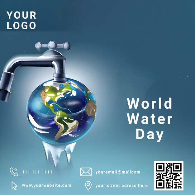 PSD psd world water day poster design