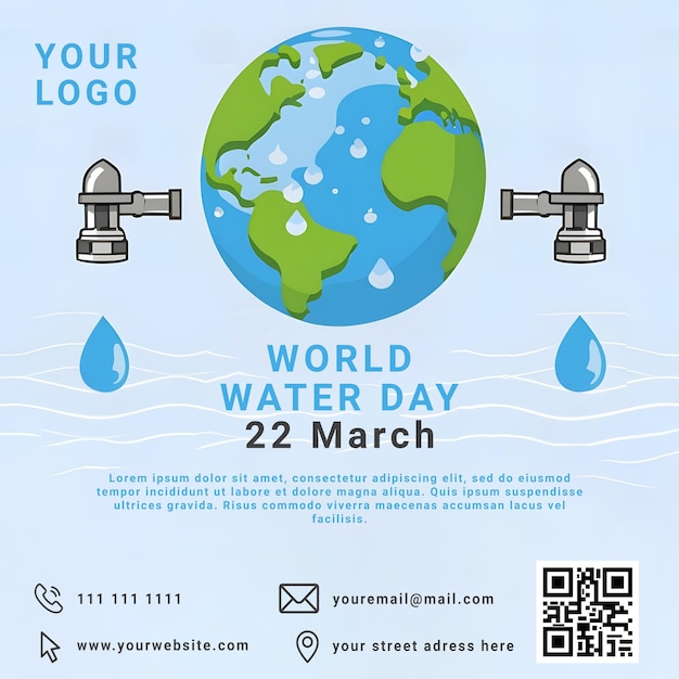 PSD psd world water day poster design