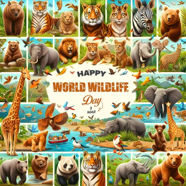 PSD psd world wildlife day instagram en sociale media post banner