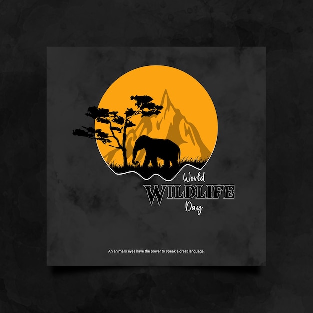 PSD psd world wildlife day social media instagram post template for wildlife and environment protection