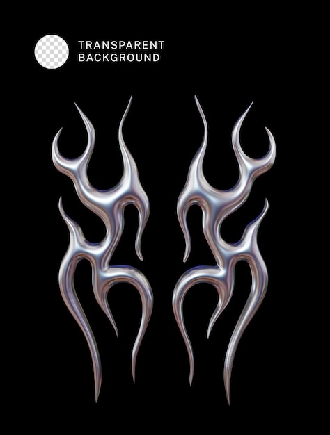 PSD y2k-stijl abstracte 3D-object
