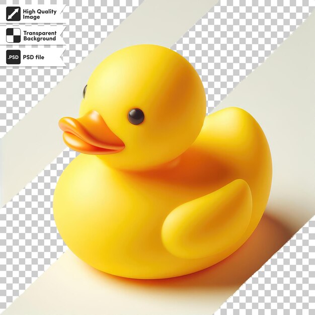 PSD psd yellow rubber duck on transparent background with editable mask layer