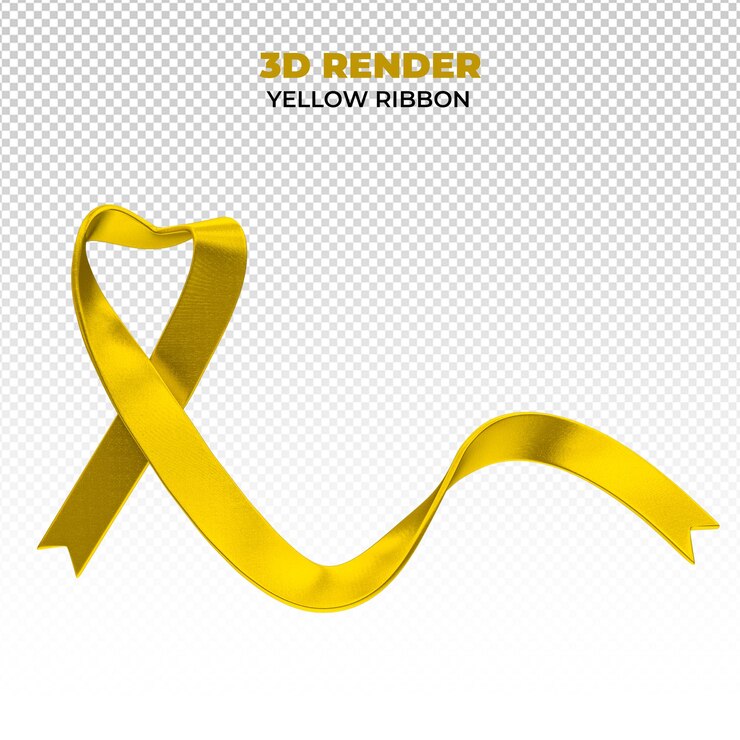 PSD psd желтая сентябрьская реалистичная 3d лента