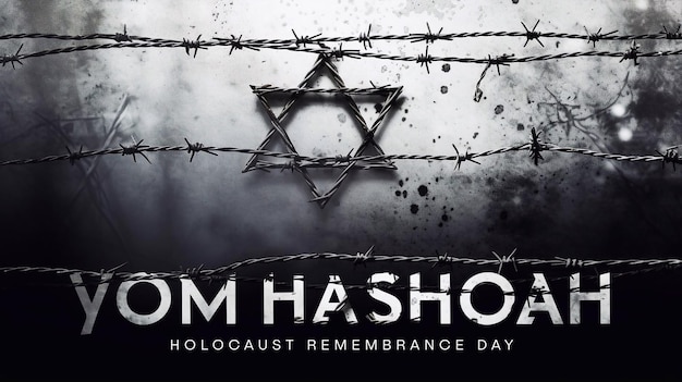 PSD psd yom hashoah dzień pamięci holokaustu gwiazda dawida i płonąca świeca