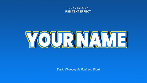 PSD Your Name editable text effect