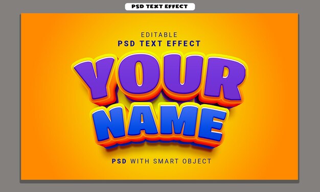 Psd your name text effect for your designs