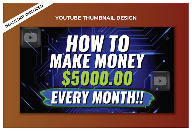 PSD psd youtube channel video thumbnail and web banner template