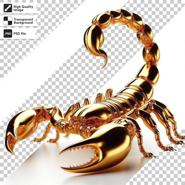 Segno zodiacale psd scorpione su sfondo trasparente