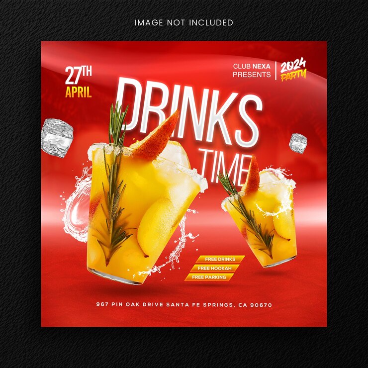 PSD psd zomer drank menu social media post of banner