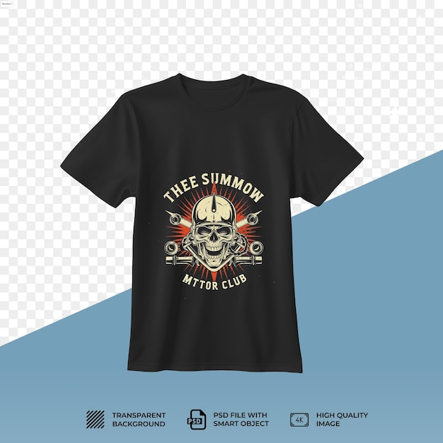 PSD psd zwarte t-shirt en logo typografie mockup