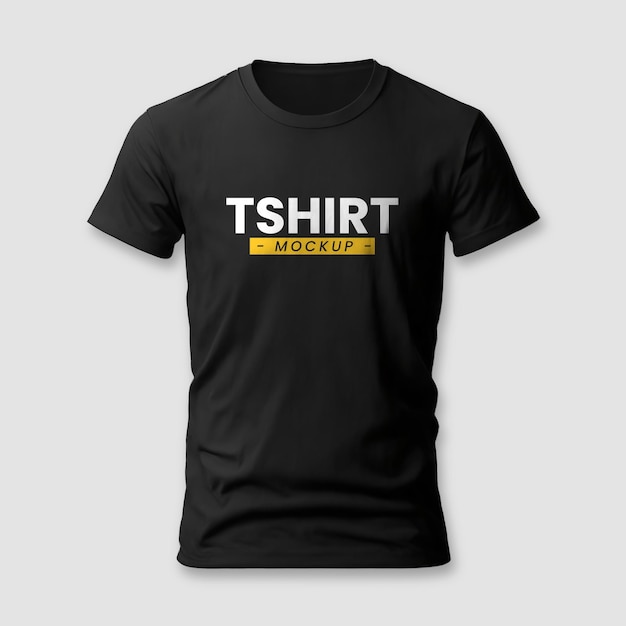 Psd zwarte t-shirt mockup