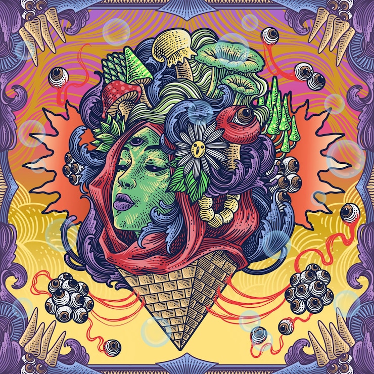 PSD psychodeliczna grafika cambulo