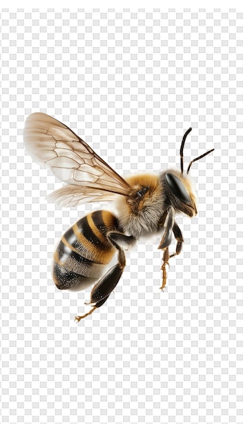 PSD pszczoła na przezroczystym tle