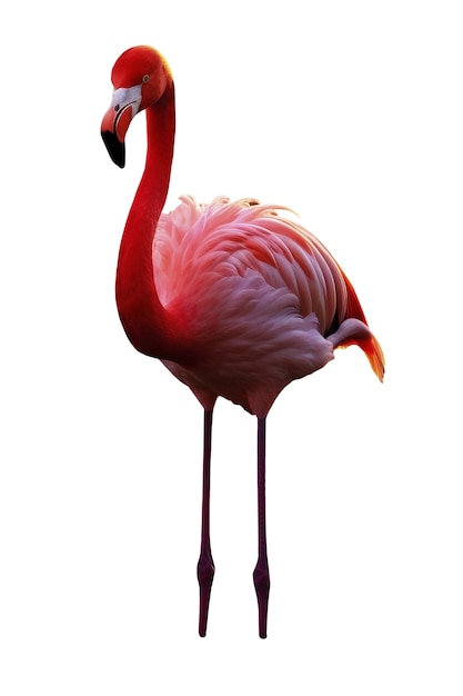 PSD ptak flamingo odizolowany