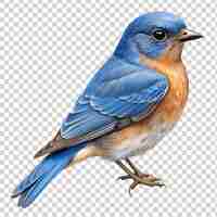 PSD ptak niebieski izolowany na przezroczystym tle