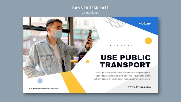 Public transport banner template