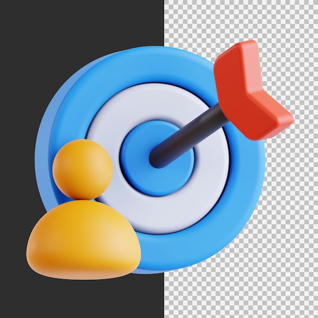 Publiczność docelowa ilustracja graficzna 3D