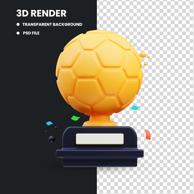 Puchar Mistrzostw Piłki Nożnej 3d Ilustracja Renderowania 3d