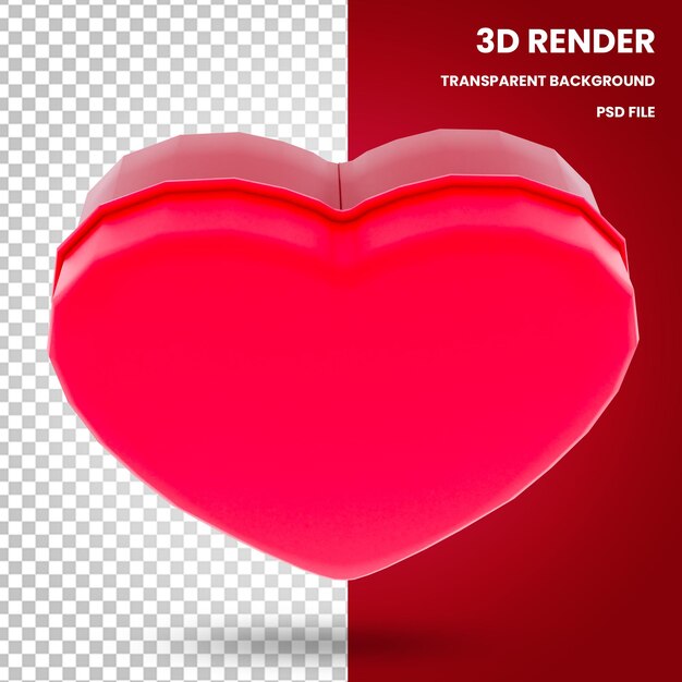 Pudełka w kształcie serca 3D Renderuj elementy walentynkowe