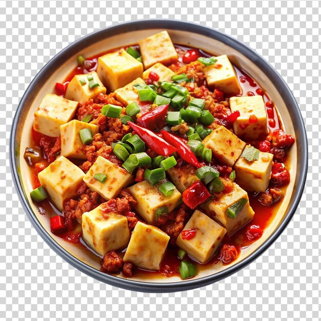 PSD pudełko mapo tofu na przezroczystym tle