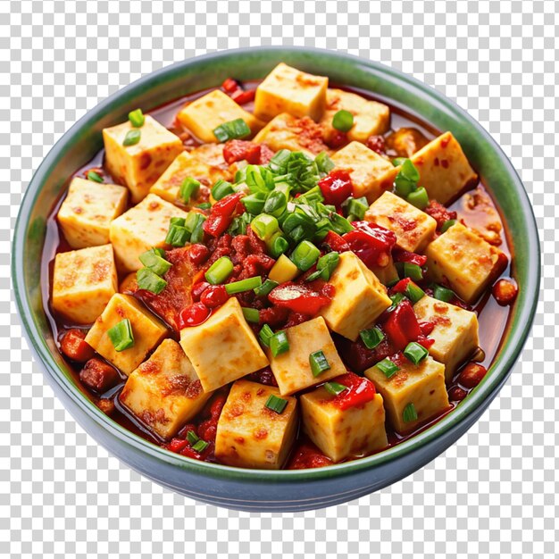 PSD pudełko mapo tofu na przezroczystym tle