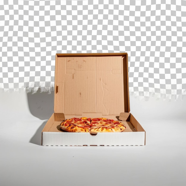 PSD pudełko na pizzę z pudełkiem z napisem 