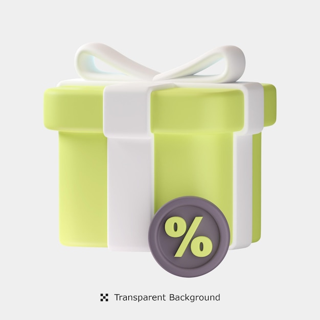 Pudełko na prezent 3d ikona ilustracja
