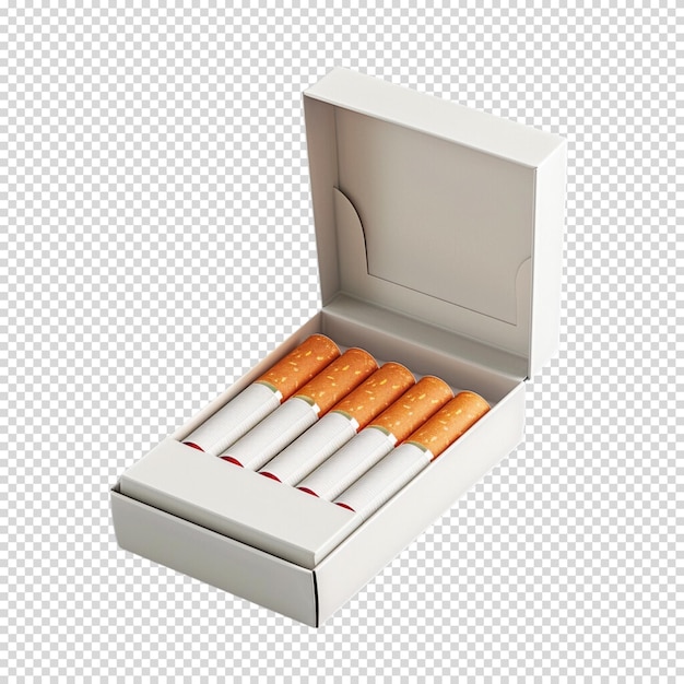 PSD pudełko papierosów izolowane na przezroczystym tle