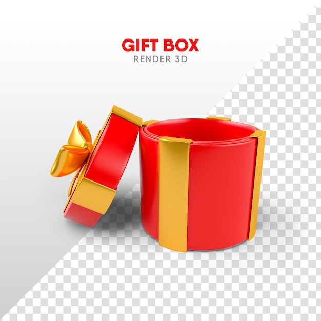 PSD pudełko prezentowe z kokardą w formacie kreskówki na kompozycję świąteczną